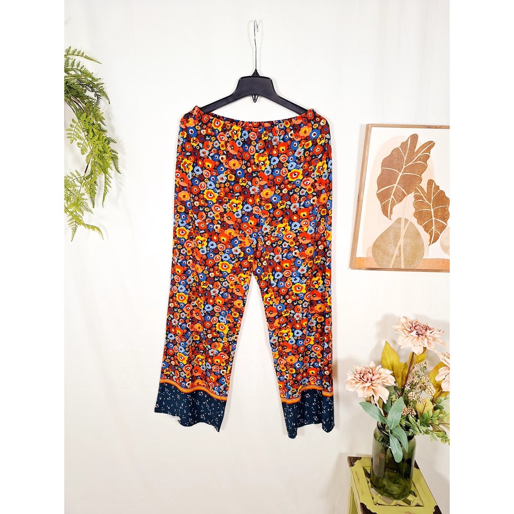 Melissa Paige Women's Floral Stretch Pants Large